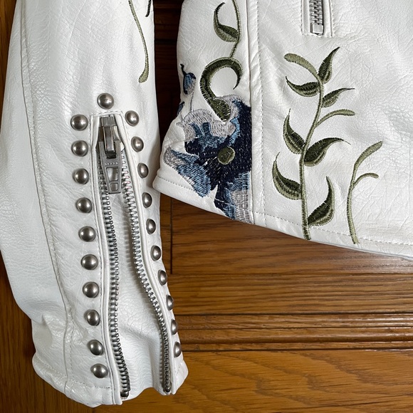 Blank NYC Embroidered Leather Jacket - Picture 7 of 9